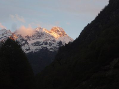 Monte Rosa alla partenza (5:30)