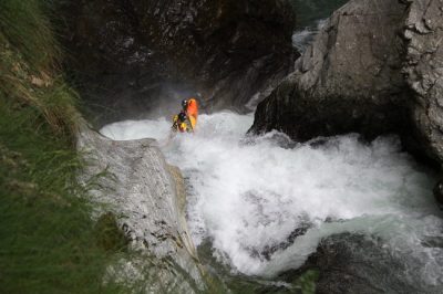 Passaggio di ingresso del Devil's slide, Sorba (Michele Ramazza)